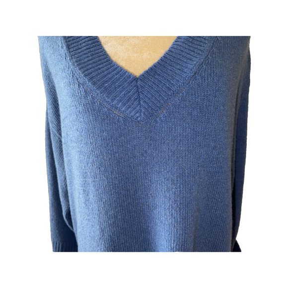 Nobili Vanessa Blue Recycled Cashmere Sweater In GRAFFITE Size L - Picture 3 of 13